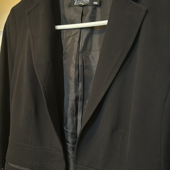 New York & Company Black Blazer with Polka Dot Cuffs - Picture 3 of 4